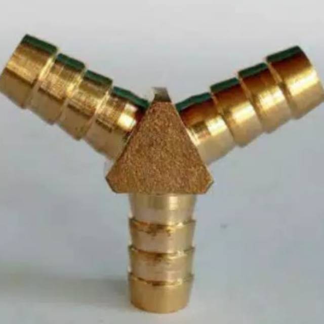 Nepel 3 cabang selang gas kuningan