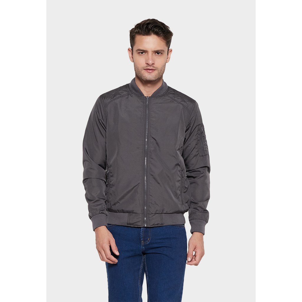 JBBoss Jaket Bomber (Grey) / Ramayana Jatinegara