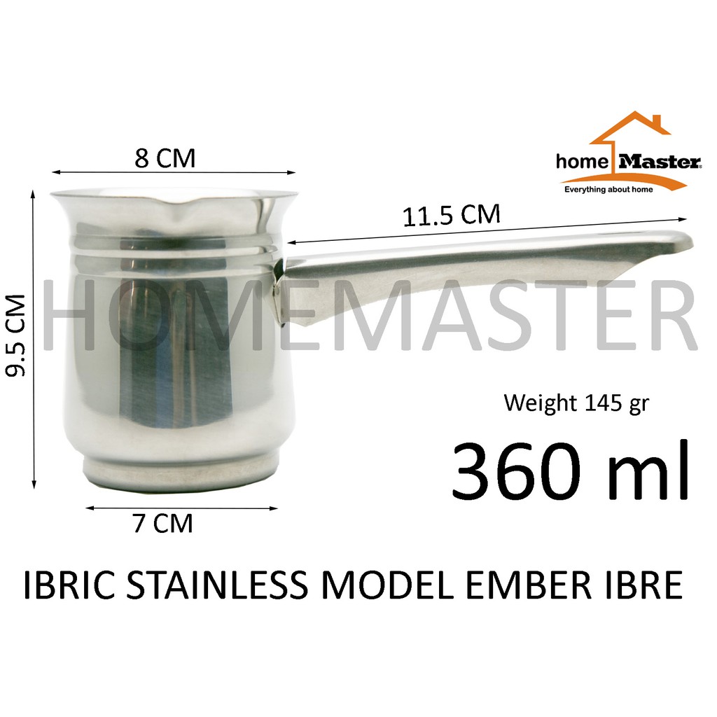 Homemaster Ibric Ibrik Turkish Coffee Maker Panci Mini Tebal 360