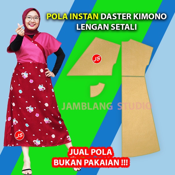 Pola Instan Daster Kimono Lengan Setali [ Pola Baju Jamblang Studio ]