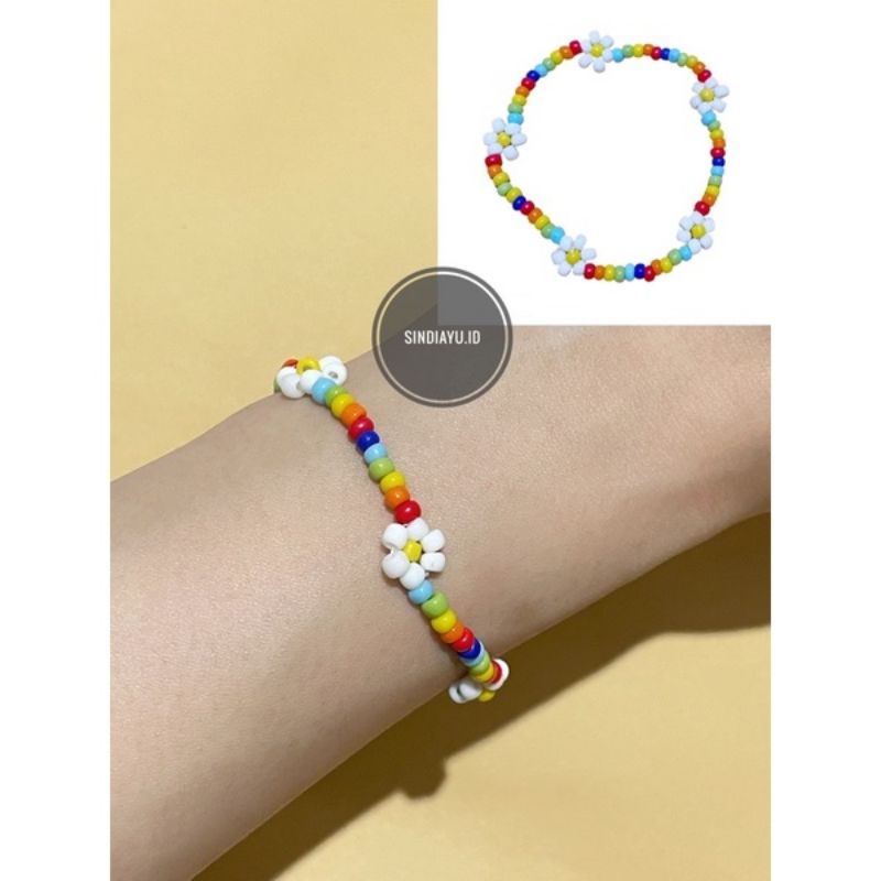 (PART 3) Gelang Manik / Gelang Beads Korea / Gelang Bunga Daisy / Gelang Beads KPOP / NCT