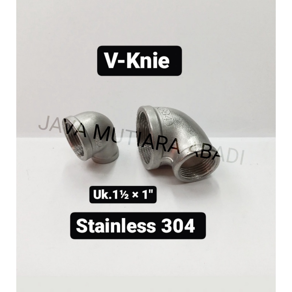 Reducer elbow stainless drat 11/2 x 1"(inch)/V-sok elbow stainless