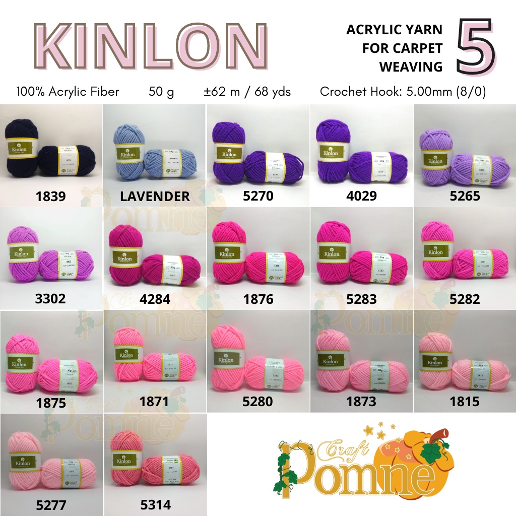 PART 3 - 4 BENANG WOL KINLON ACRYLIC - Benang Rajut Karpet Akrilik