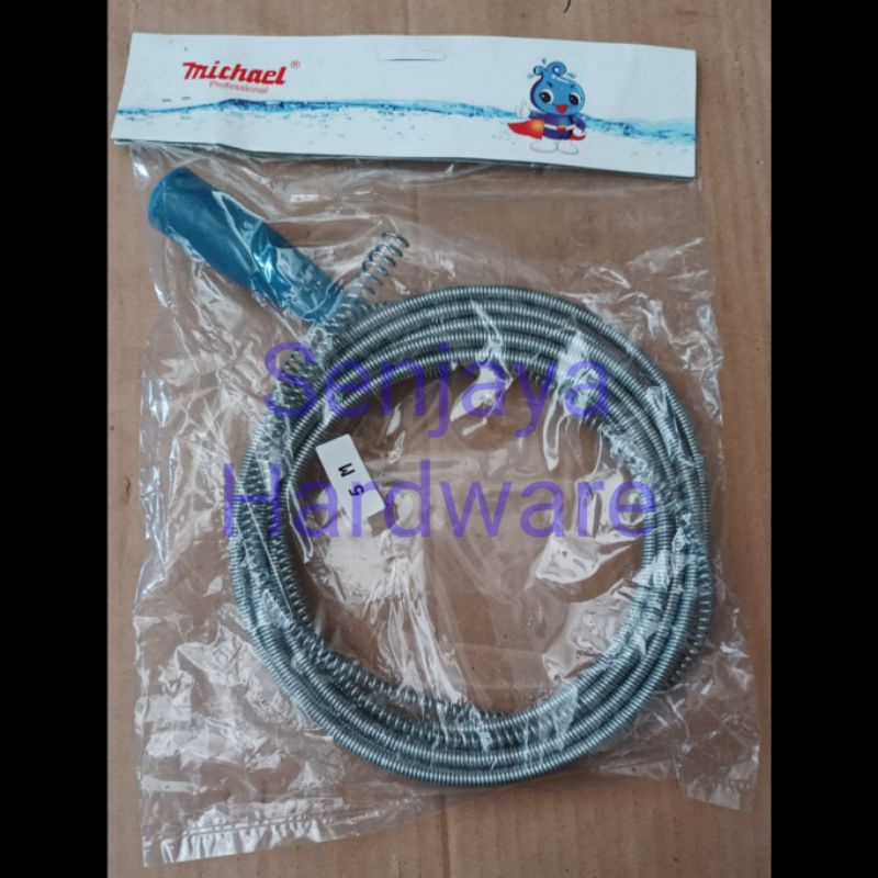 Pipa cleaner manual pipa pembersih tersumbat drain cleaner 5 meter