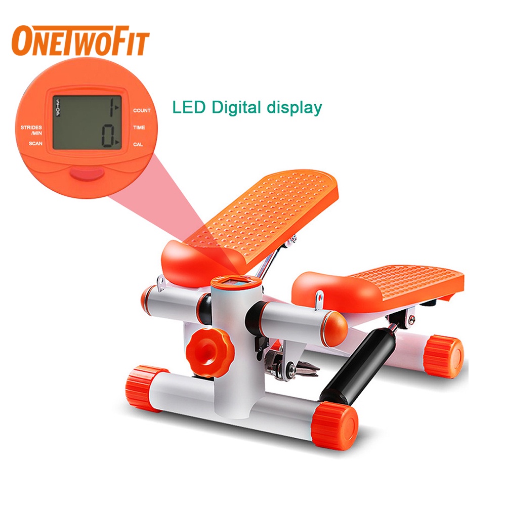 OneTwoFit Sport Mini Stepper Machine LCD Display Tangga Olahraga Gym Fitness Portable