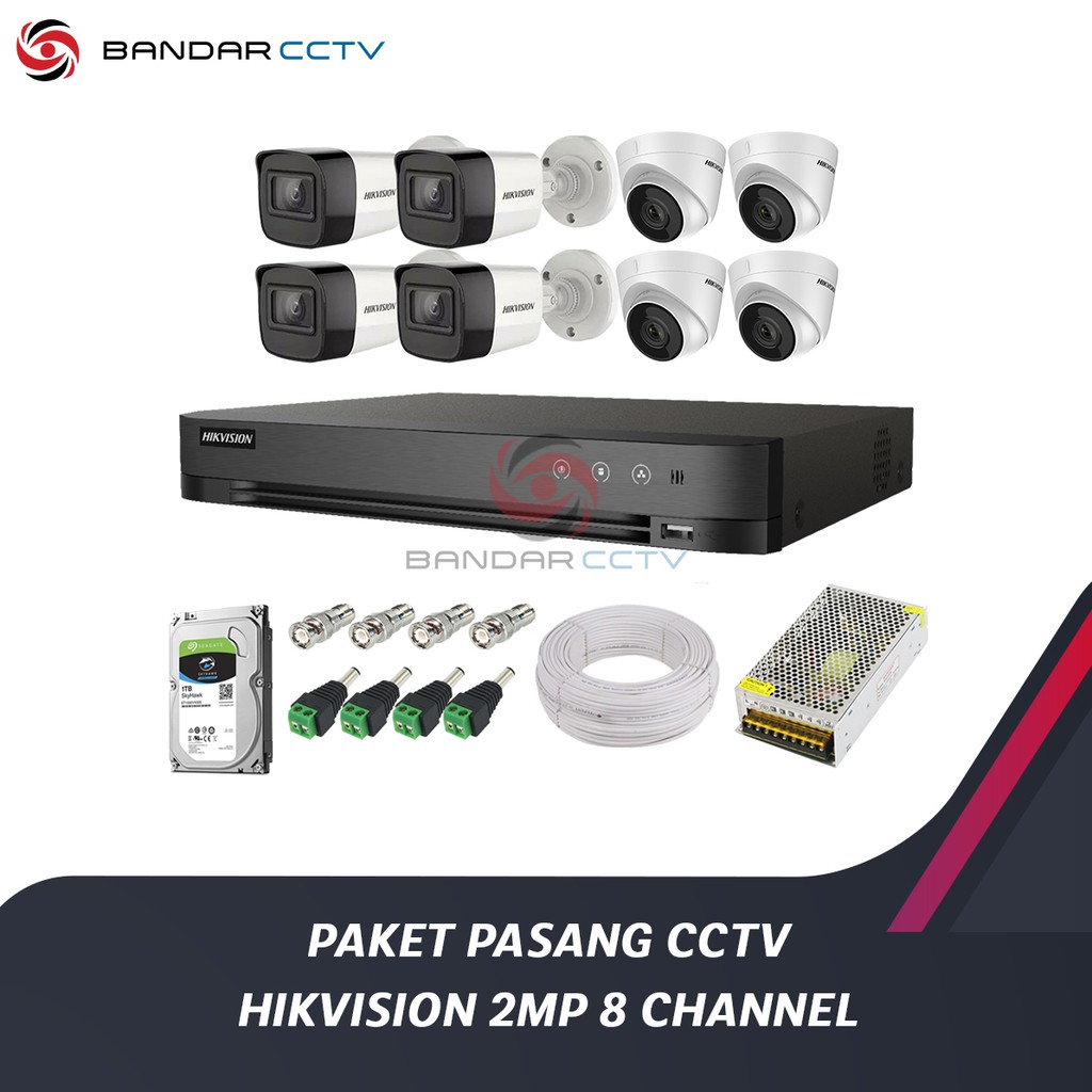 PAKET PASANG CCTV HIKVISION 2MP 8 CHANNEL