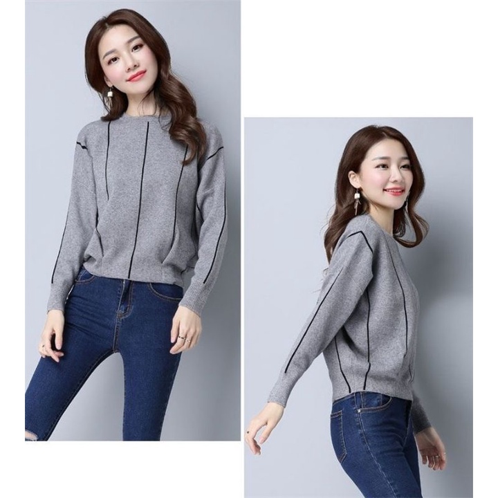 Lasperal Batwing Sweater Strip Produk Terbaru