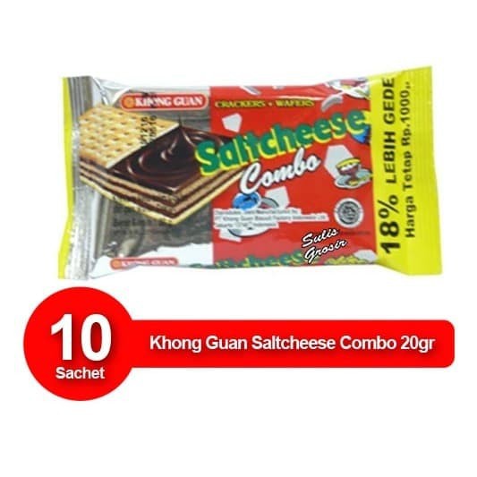 

SALTCHEESE COMBO KHONG GUAN 1 RENCENG 10 PCS x 20 GRAM