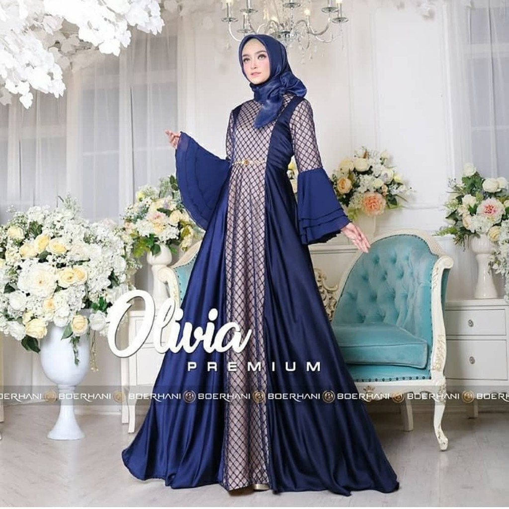 Gaun Pesta Muslim Gaun Prewedding Kostum Muslim Maxi Dress Longdress