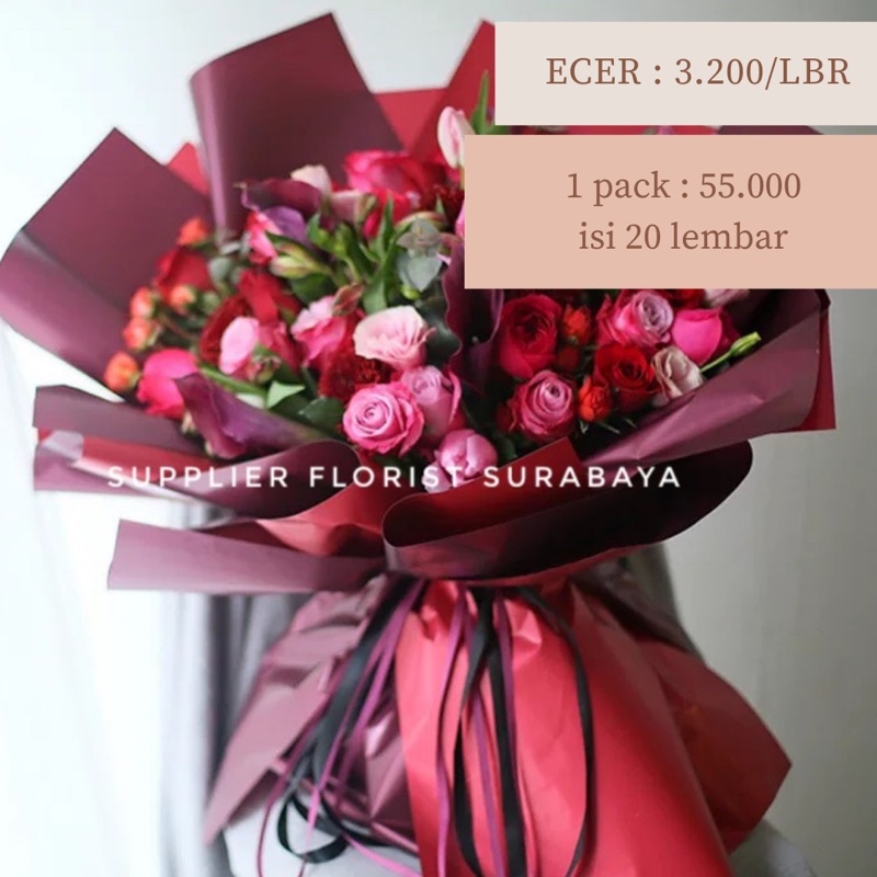 KERTAS BUNGA BICOLOR(1PACK:20LBR)/WRAPPING PAPER/WRAP BUNGA/FLOWER WRAP/PEMBUNGKUS KERTAS WATERPROOF