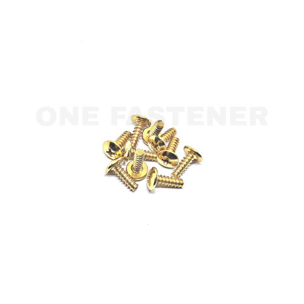 100 Pcs 0248 GOLD Baut Only M4x12 SEKRUP skrup Body BEAT 4x12 Emas 4mm