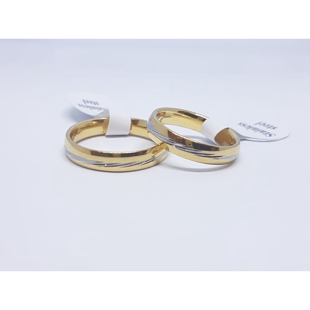 Cincin Couple Titanium ANTI KARAT SELAMANYA PGM CT117 (SATUAN)