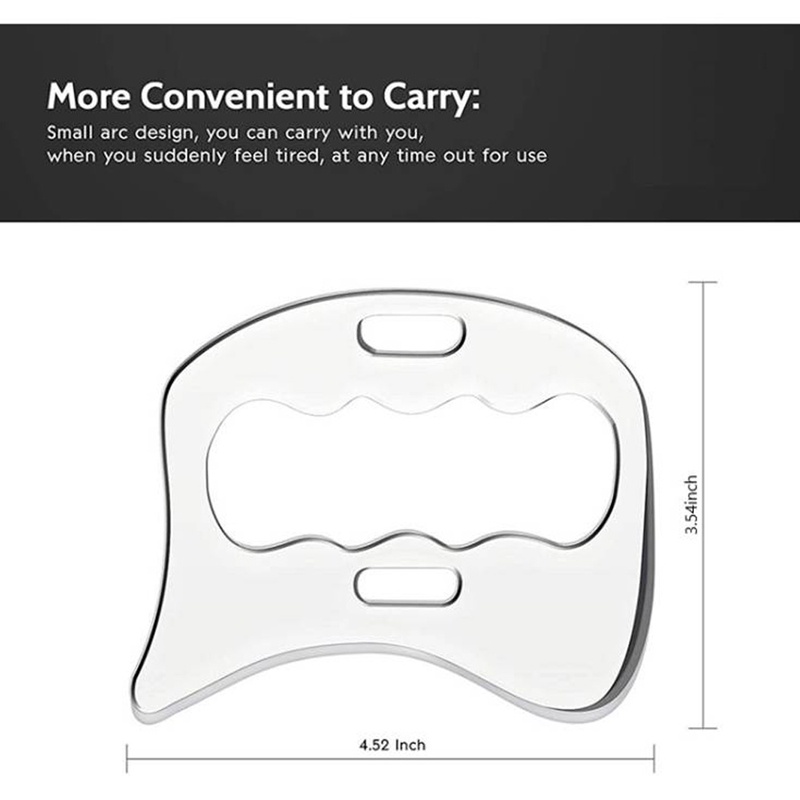 Stainless Steel Guasha Massage Tools,Iastm Scraping Tool for Soft Tissue Scraping Massage Tool,Used for Back, Legs,