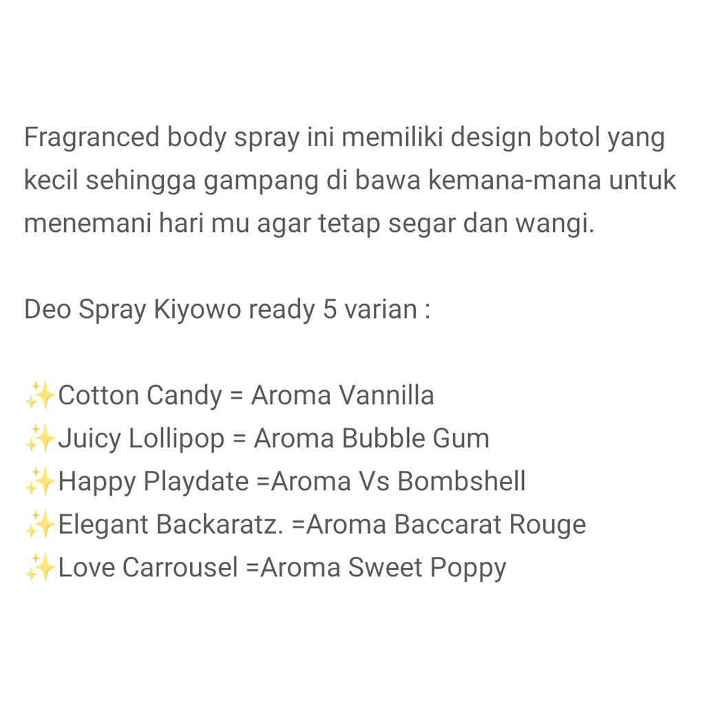 READY DEODORANT SPRAY DEO SPRAY GEAMOORE CHINGU BY KIYOWO YEPPU YEPPU 30ML BPOM VARIAN BACKARATZ DEO SPRAY GEAMOORE GEAMORE GEAMOR DEODORANT WHITENING SPRAY ALAMI TAWAS ALAMI SPRAY DEODORANT PARFUM ANAK PEREMPUAN PENGHILANG BAU BADAN DEO TAWAS MURAH