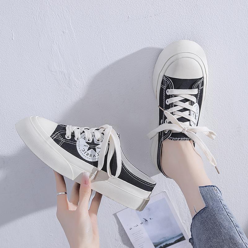 RYX - Boyfriend Drag Sepatu Mule Sneakers Fashion Casual - Ori Import