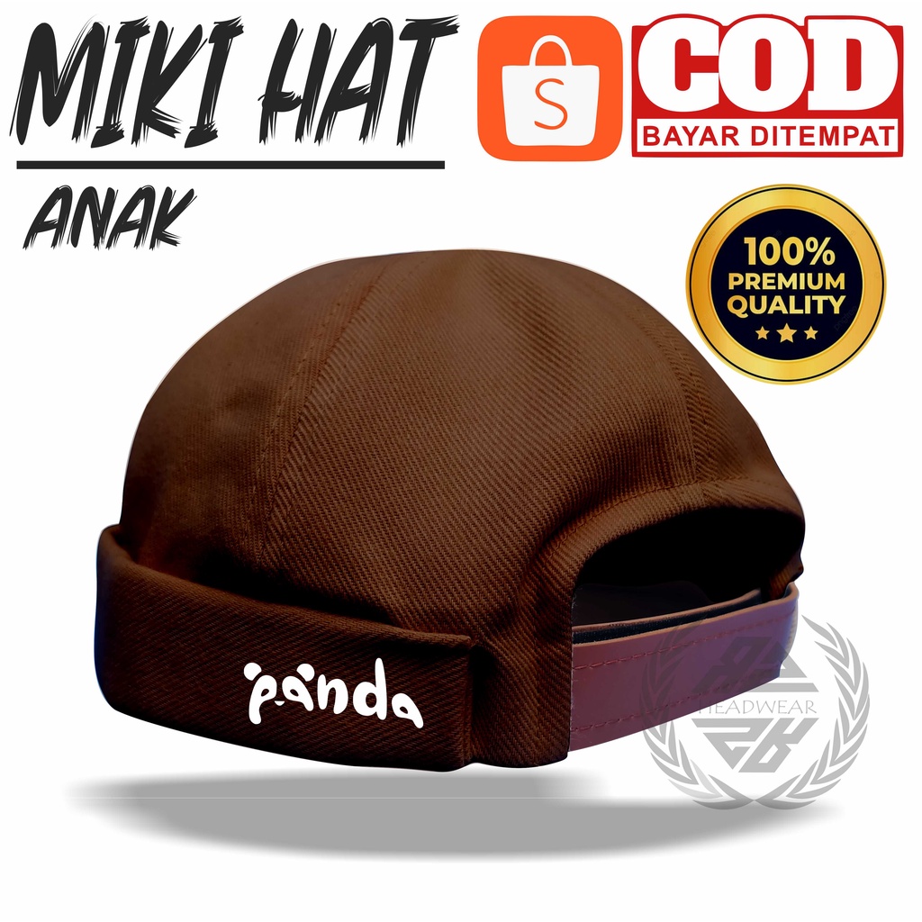 Topi Peci Anak (Uas) Mikihat Anak Logo Kaligrafi Muslim Kwalitas Import