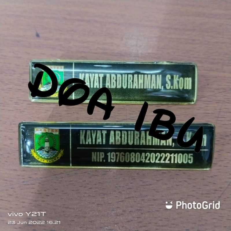 

best seller name tag kuningan-paku jambu ready stock