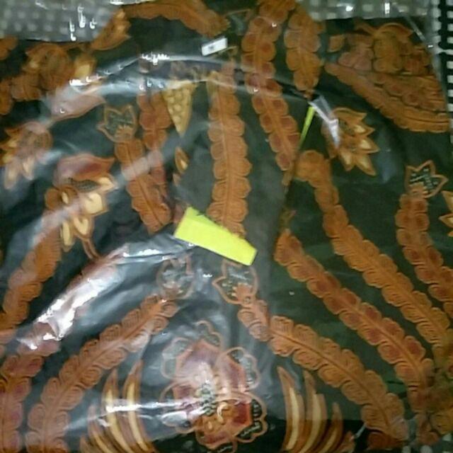 Kemeja Batik Pria Lengan Panjang Sogan
