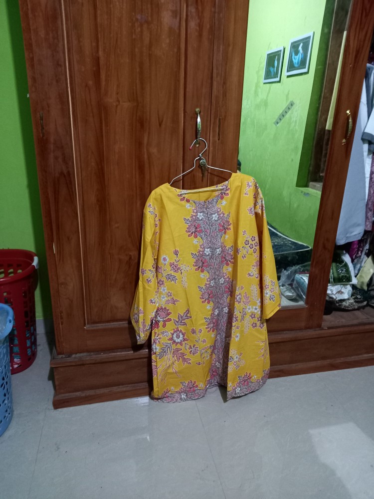 Batik Dolby Dolbi Dobby Doby Tenun Sutra Tulis Katun Atbm Baron Atasan Batik Wanita Sogan Srg308
