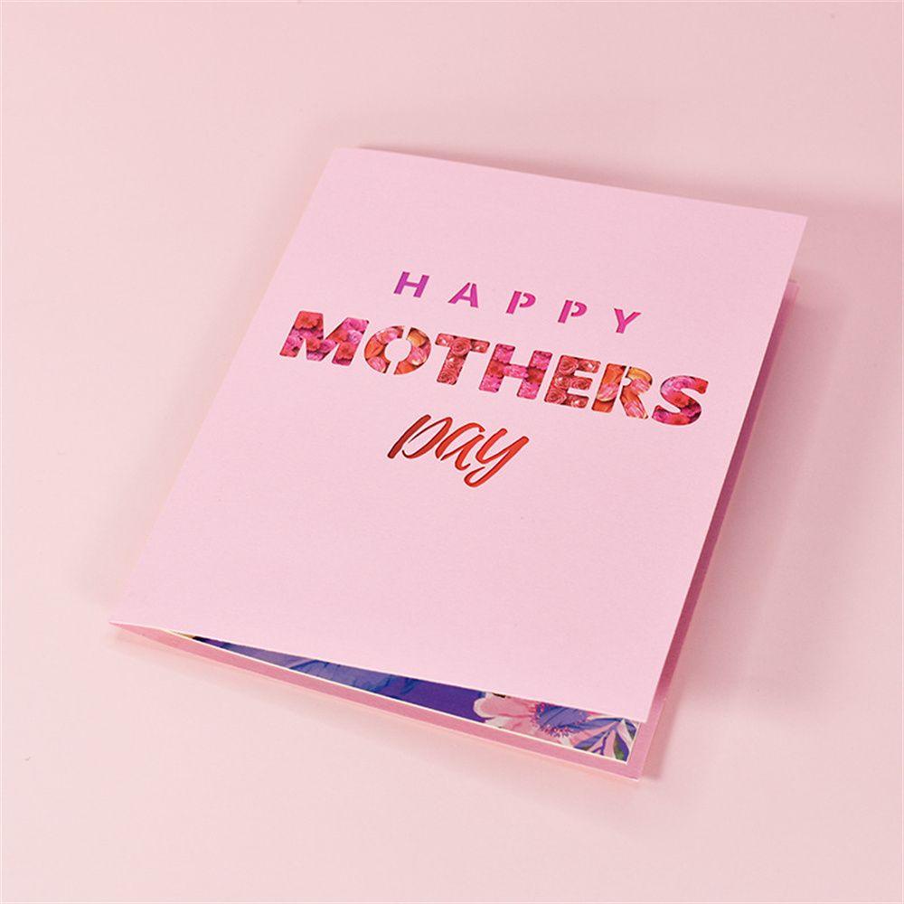 Kartu Hari Ibu TOP Ulang Tahun Pernikahan Buket Bunga Pop Up Mom Happy Mother's Day Invitation Card