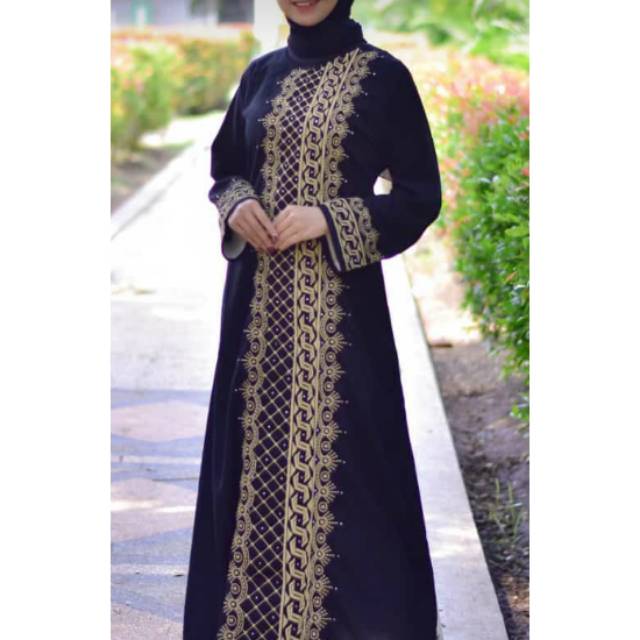 Abaya Bordir Mewah Abaya Hitam Bordir Gamis Abaya Arab Gamis Abaya Hitam Terbaru Abaya hitam Polos