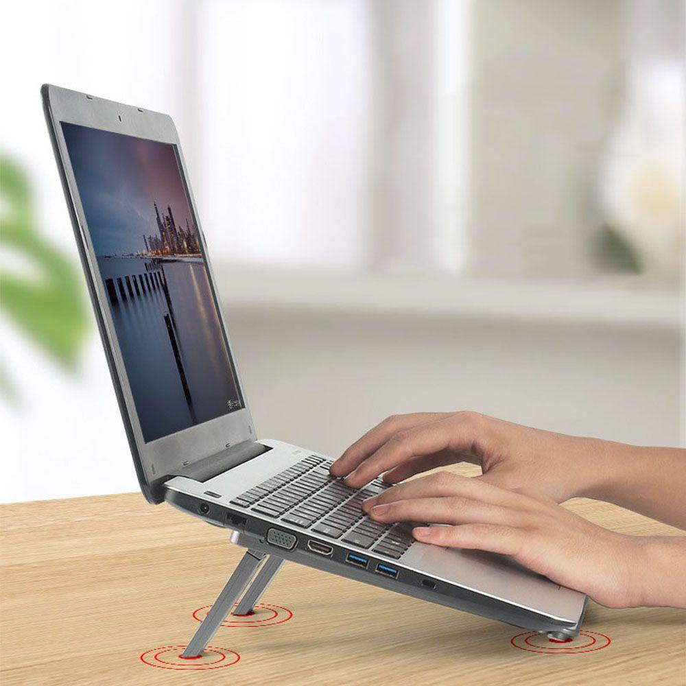 Augustina Stand Laptop Portable Multifungsi Dengan Kipas Pendingin Laptop Dukungan Aksesoris Notebook Adjustable Tablet Stand