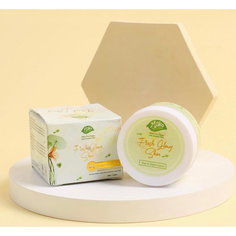 Fresh Glowy Skin Day Night Cream Mako By Seris Isi 15 Gram Shopee Indonesia