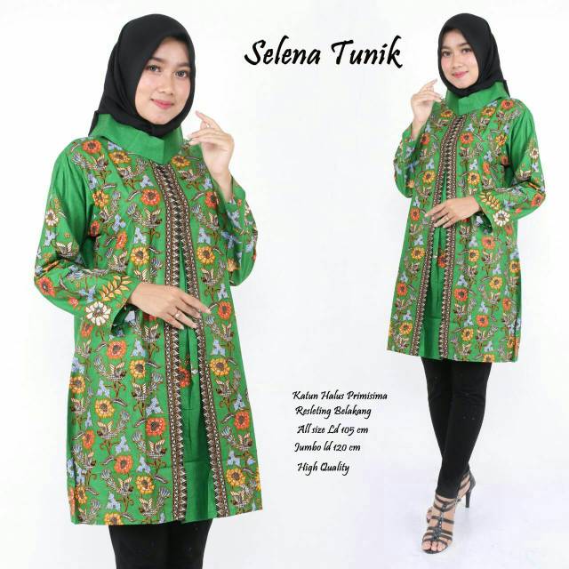 MODEL ATASAN TERBARU BAJU ATASAN TUNIK BAJU ATASAN WANITA SELENA ATASAN TUNIK KERJA KATUN PRIMISIMA 