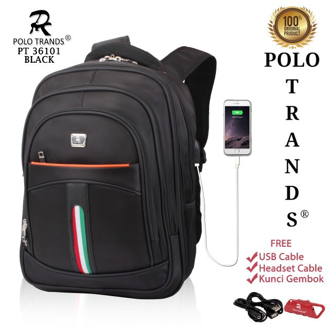 ORIGINAL POLO TRANDS 36101 Tas Pria Ransel Pria Tas Pria import Ransel Kerja tas polo trands
