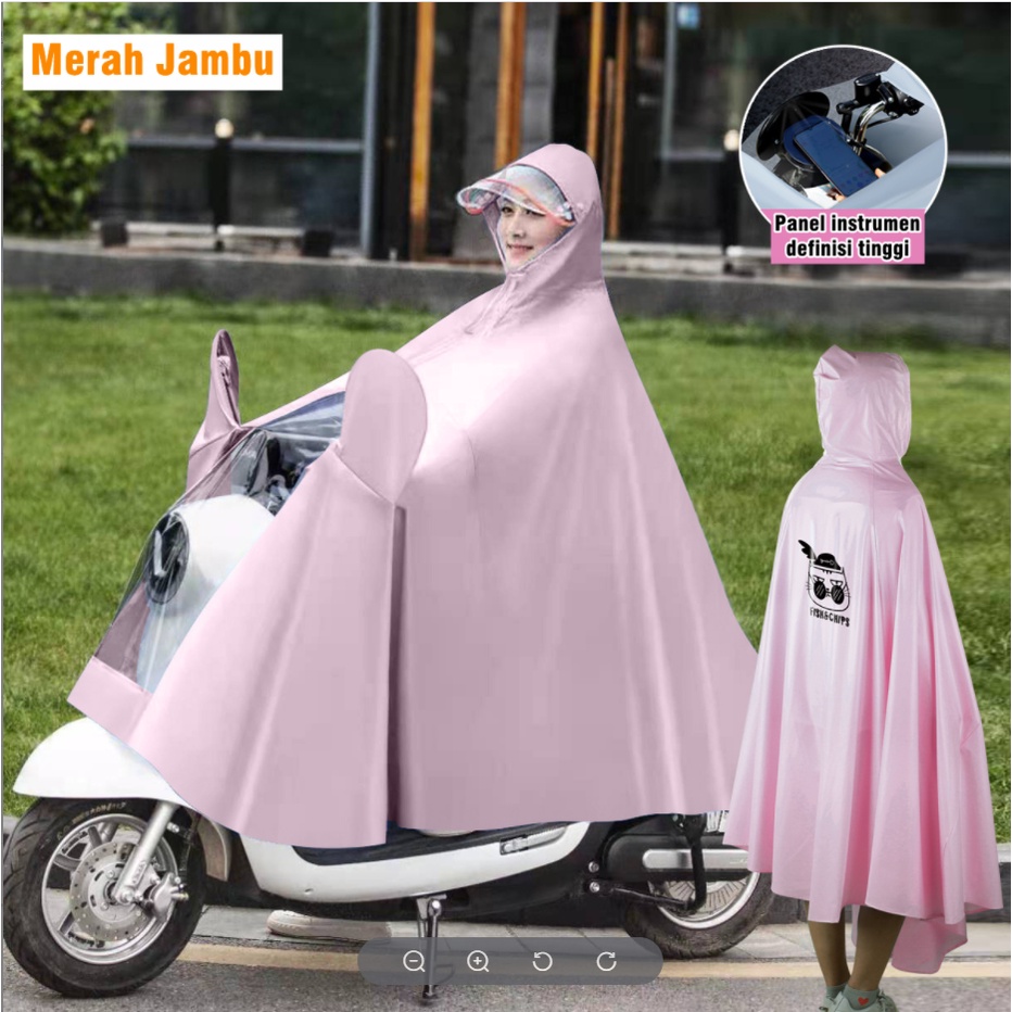 Jas hujan wanita dan pria motor /mantel hujan Wanita Bahan Super Tebal Ukuran Medium mantel hujan jas hujan ponco tersedia ganda Motif Cantik