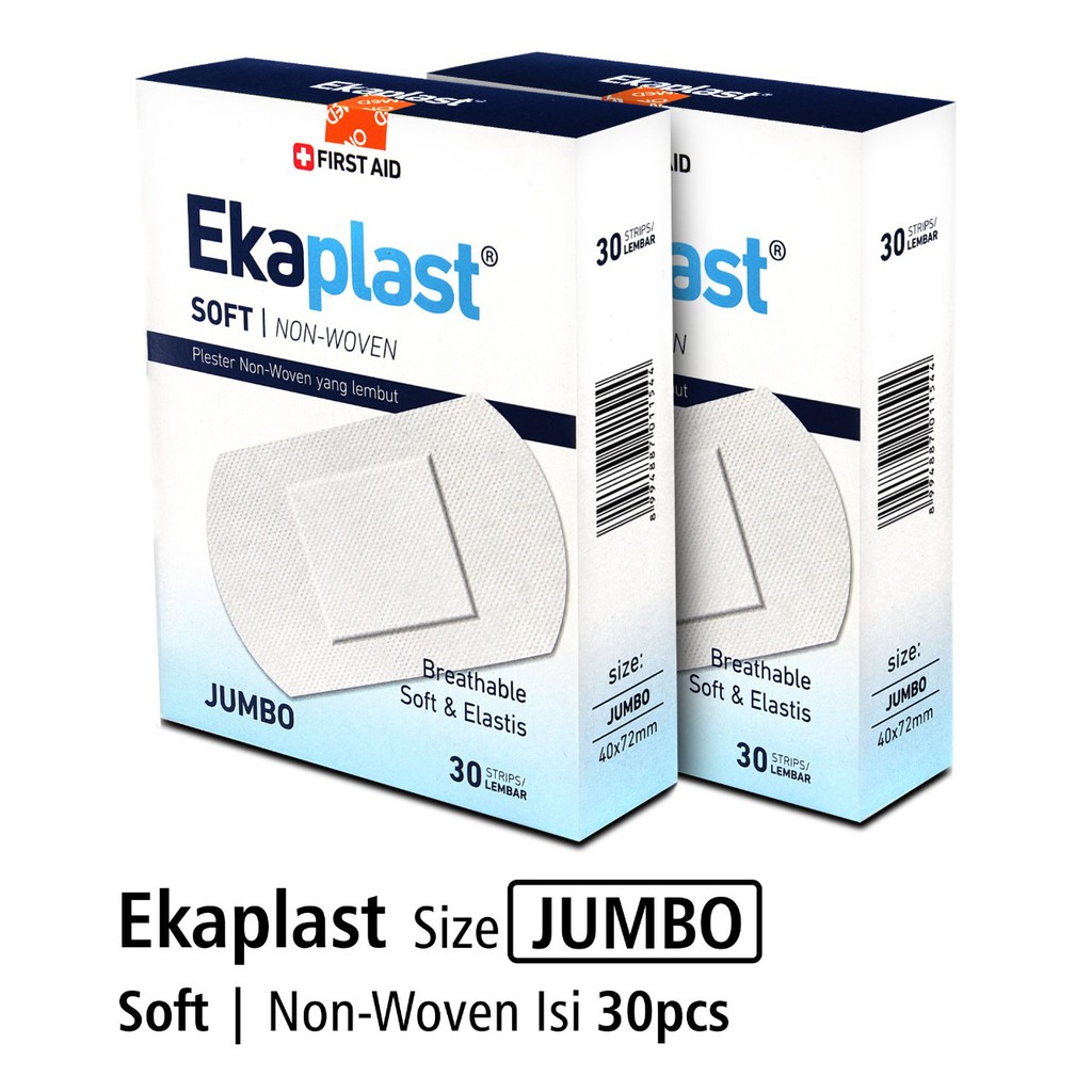 Onemed  Plester Luka Non Woven Ekaplast Soft Jumbo Box Isi 30 Strip