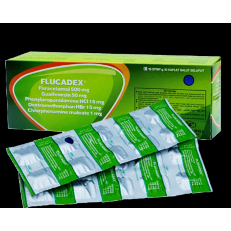 Flucadex tab 1 strip isi 10 kaplet salut selaput