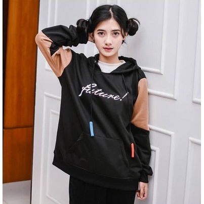 [READY] Hoodie Sweater FUTURE bisa couple pasangan jaket pria wanita - Hitam