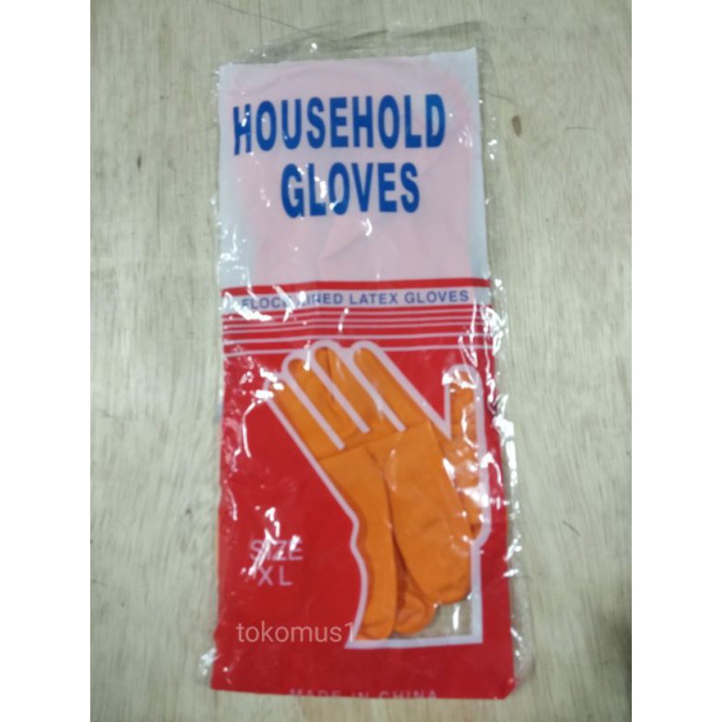 SARUNG TANGAN KARET GLOVE LATEX SAFETY HAND WORK STERILL ANTI SLIP-KUNING