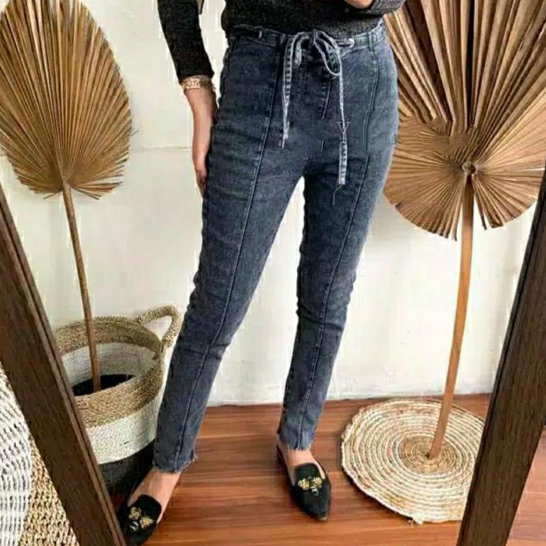 VALERI JEANS HIGH WAIST TALI / CELANA HW SNOW –RGA.02Jl22ᴴ