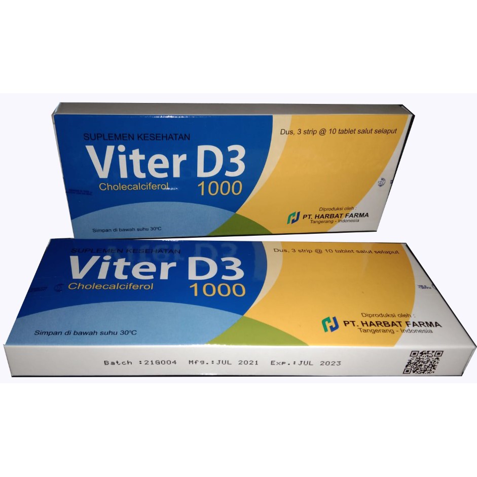 Viter D3 1000 iu - Vitamin D3 1000 iu (Per Strip isi 10 biji)