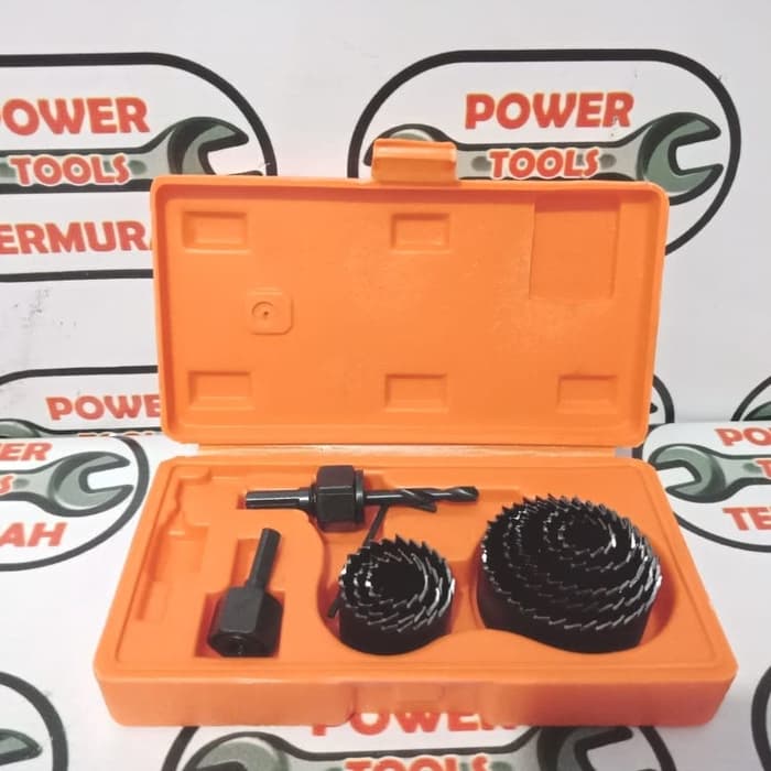 Hole Saw Set 11 pcs ALDO Mata Bor Kit Pelubang Kayu Holesaw