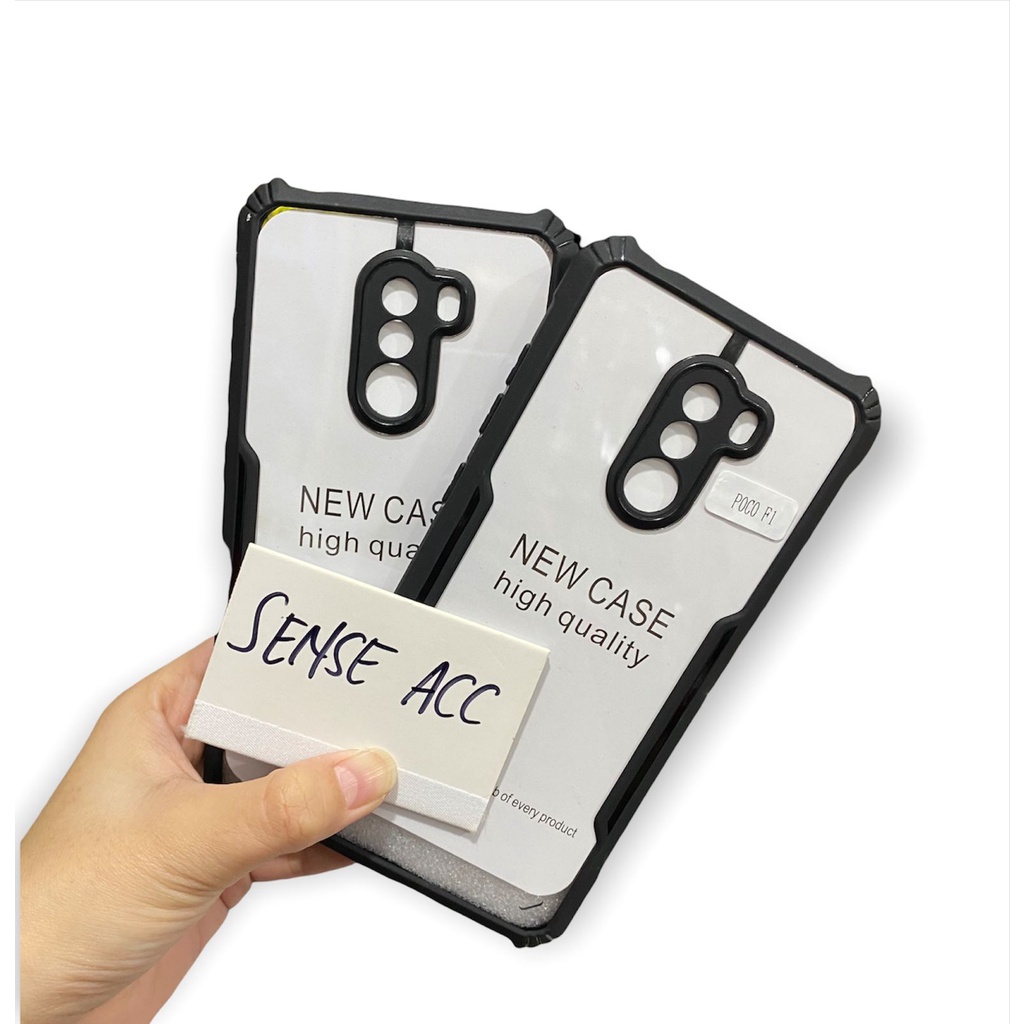 Pocophone F1 Soft Case Airbag Fusion + KAMERA Shockproof Armor Bening SenseAcc-