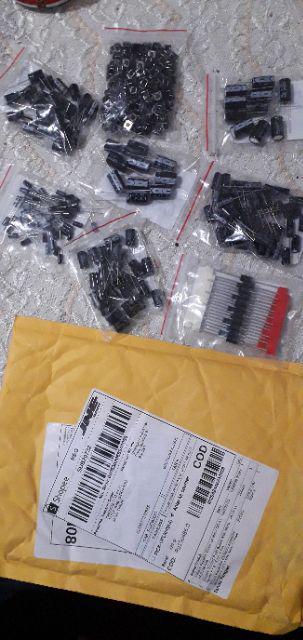 50pcs Kapasitor Elektrolit Kapasitor Aluminium 220uf 25v 6mm * 12mm