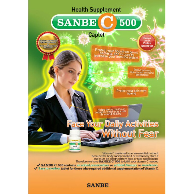 Sanbe C 500 per botol isi 80 tab