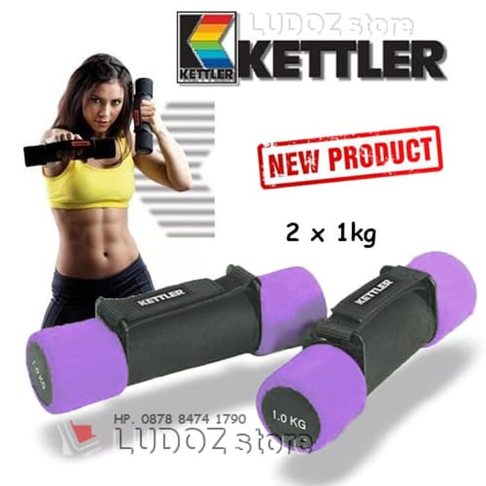 Perlengkapan olahraga Aksesoris Aerobic 2kg/pair Soft Dumbell KETTLER 2x 1kg Foam Barbell Gym