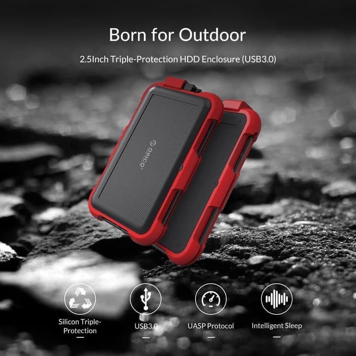 Hdd ssd enclosure Orico 2.5 sata usb 3.0 5Gbps water dust Shock proof 2799U3 - Casing harddisk external 2799-u3