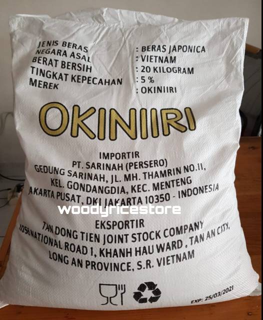 Beras Jepang Okiniiri 20kg