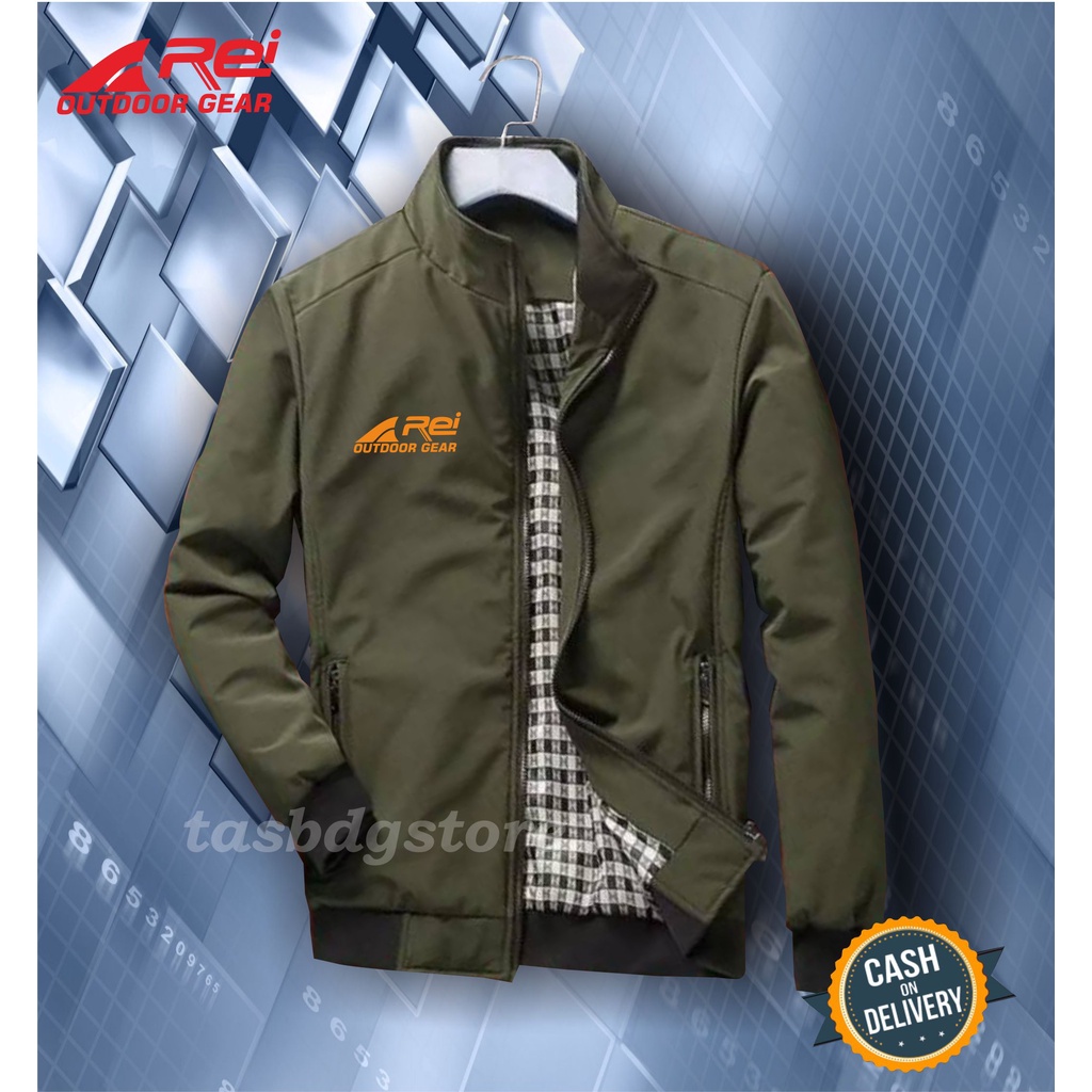 Jaket Bomber Kasual Premium Parasut semi anti air PRIA WANITA REI OUTDOOR