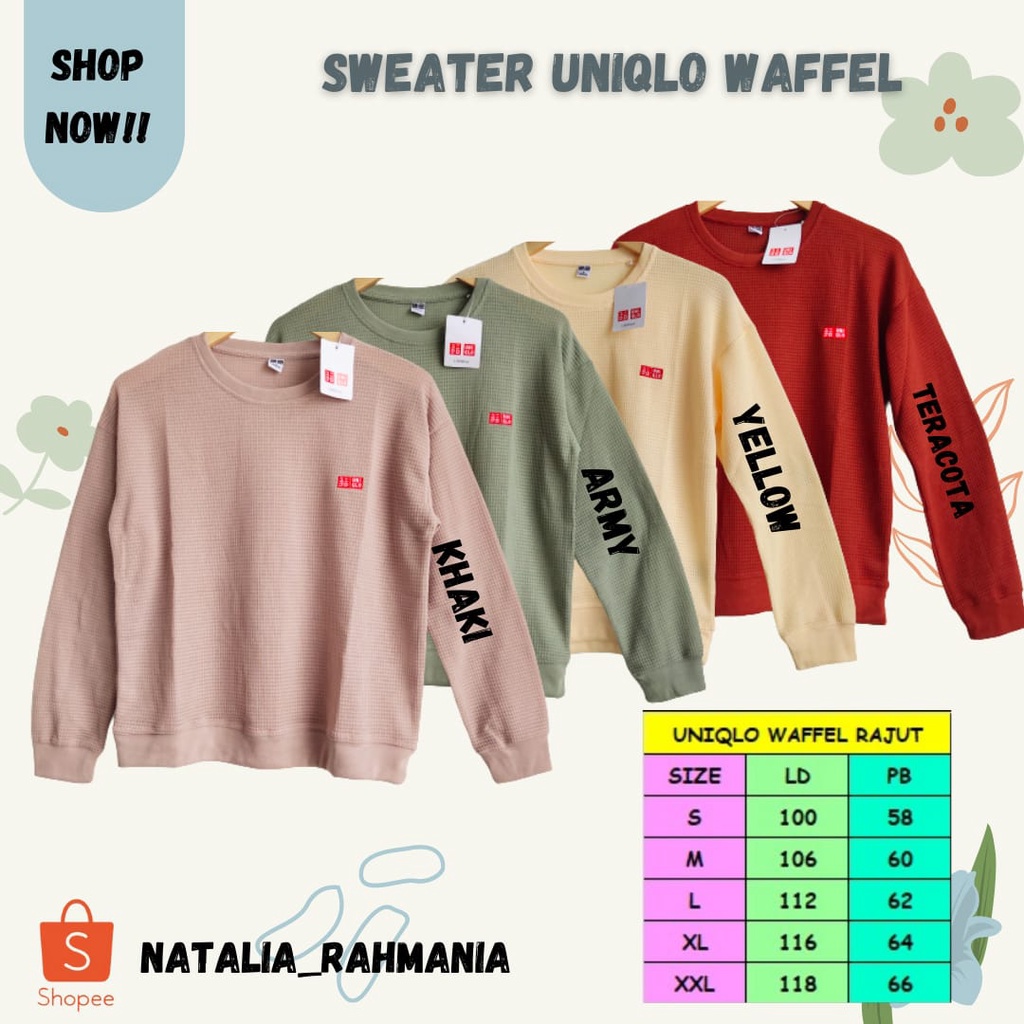 SWEATER UNIQLO WAFFLE