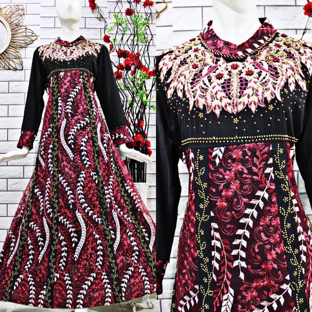 Gamis Pesta / Gamis Kondangan / Gamis Tulle Ceruty Calia FK