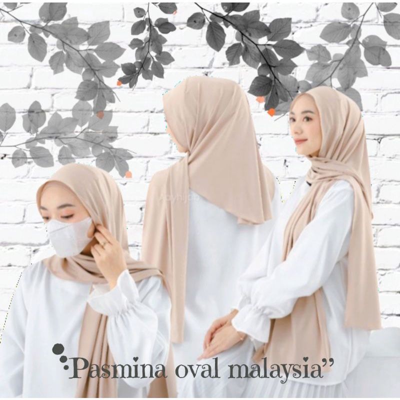 Pasmina OVAL Ceruty Babydoll Premium Pashmina CURVE