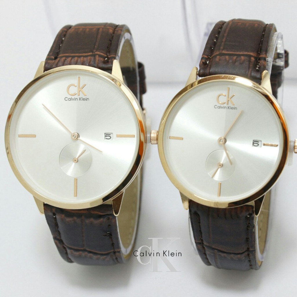 CK Couple Beauty Dark Brown Ring Gold Color Fashion