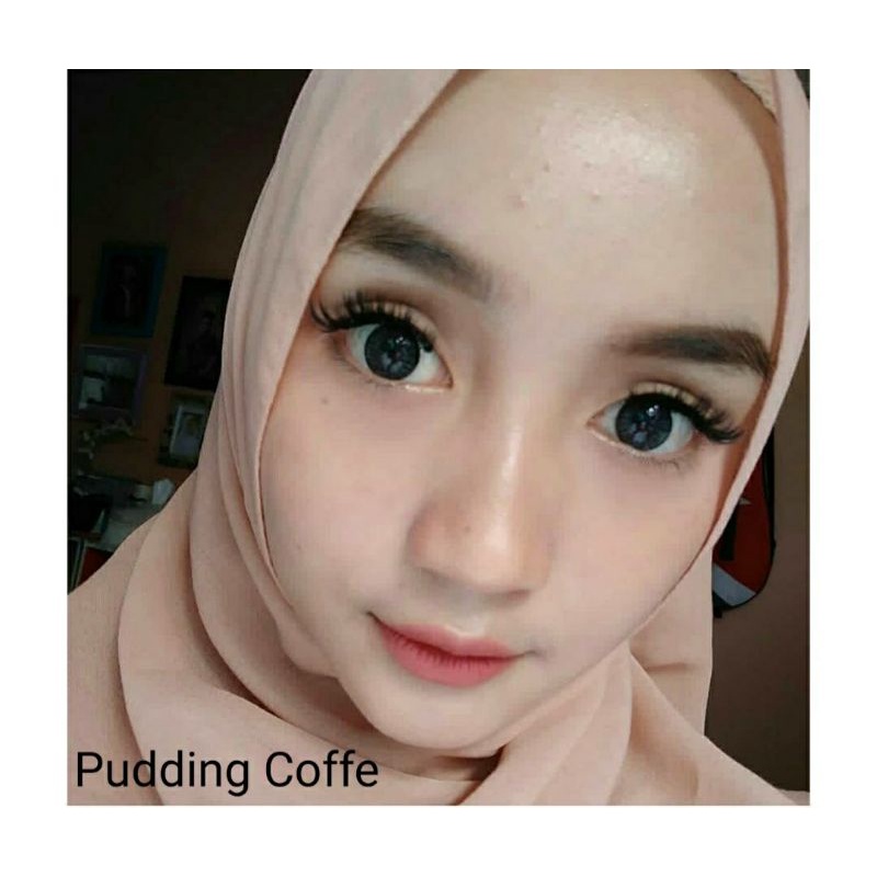 Softlens Pudding COFFE Eos Normal Minus s.d 10.00 softlen Minus Tinggi Made in Korea KEMENKES