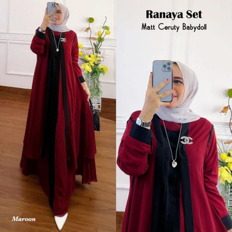 DRESS MUSLIM, baju wanita, baju gamis, dress, gamis, Baju gamis, fashion wanita, Ranaya Set